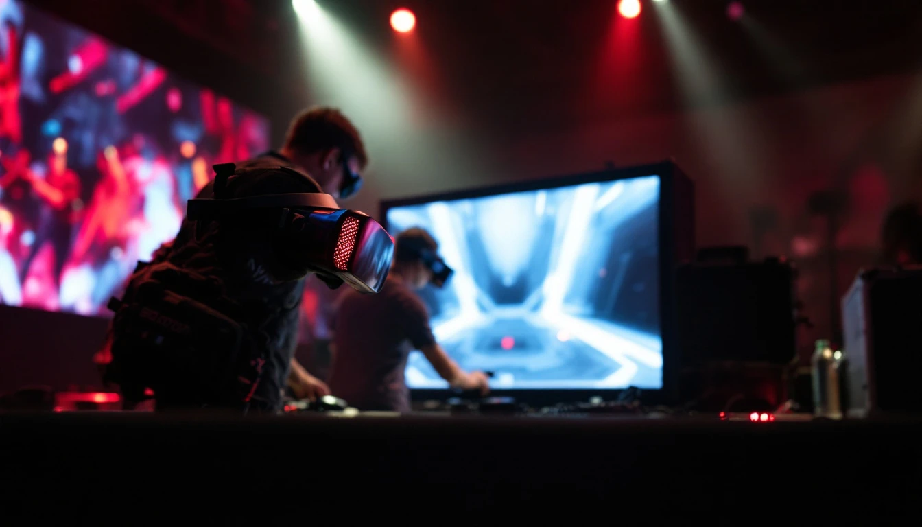 Reality Rigs host setting up VR headsets at an event venue